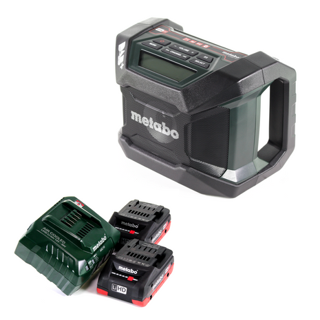 Metabo R 12-18 DAB+ BT radio de obra con batería 12-18 V DAB+ + 2x batería LiHD 4,0 Ah + cargador