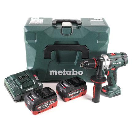 Metabo SB 18 LTX Impuls taladro percutor a batería 18 V 110 Nm + 2 baterías LiHD 5,5 Ah + cargador + MetaLoc