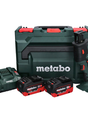 Metabo SSE 18 LTX Compact Akku Säbelsäge Reciprosäge 18 V + 2x Akku 8,0 Ah + Ladegerät + metaBOX - Toolbrothers