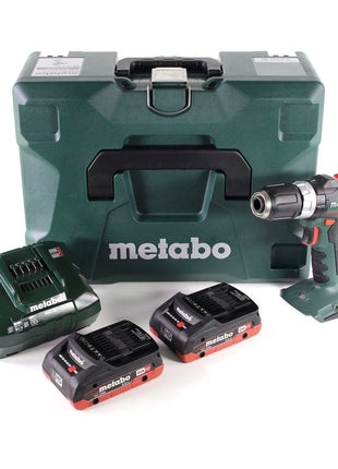 Taladro percutor a batería Metabo SB 18 L BL 18 V 60 Nm sin escobillas + 2 baterías LiHD 4,0 Ah + cargador + MetaLoc