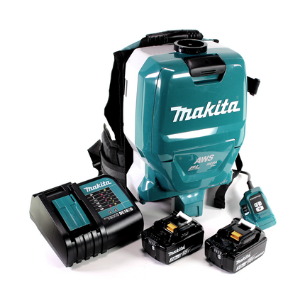 Makita DVC 265 SFXU Akku Rucksackstaubsauger 36 V (2x 18 V) Brushless + 2x Akku 3,0 Ah + Ladegerät - Toolbrothers