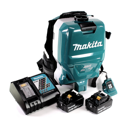 Makita DVC 265 RGXU Akku Rucksackstaubsauger 36 V (2x 18 V) Brushless + 2x Akku 6,0 Ah + Ladegerät - Toolbrothers
