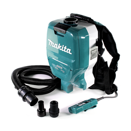 Makita DVC 265 RGXU Akku Rucksackstaubsauger 36 V (2x 18 V) Brushless + 2x Akku 6,0 Ah + Ladegerät - Toolbrothers