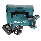 Taladro percutor inalámbrico Makita DHP 456 RFJ 18 V 50 Nm + Makpac + 2x batería 3.0Ah + cargador