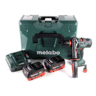 Metabo BS 18 LTX-3 BL QI taladro atornillador a batería 18 V 120 Nm sin escobillas + 2 baterías LiHD 8,0 Ah + cargador + MetaLoc