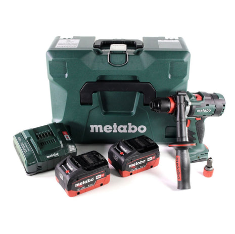 Metabo BS 18 LTX-3 BL QI perceuse-visseuse sans fil 18 V 120 Nm sans balais + 2 batteries LiHD 8,0 Ah + chargeur + MetaLoc