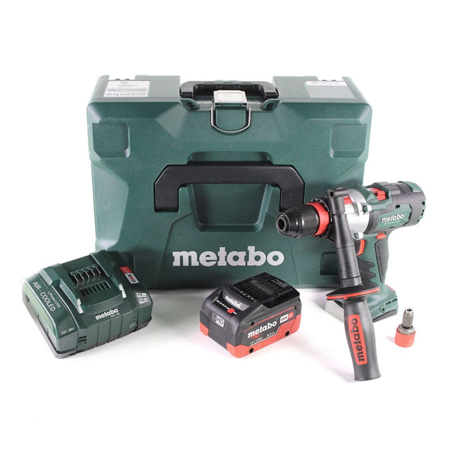 Metabo SB 18 LTX-3 BL QI taladro percutor a batería 18 V 120 Nm sin escobillas + 1x batería LiHD 8,0 Ah + cargador + metaBOX