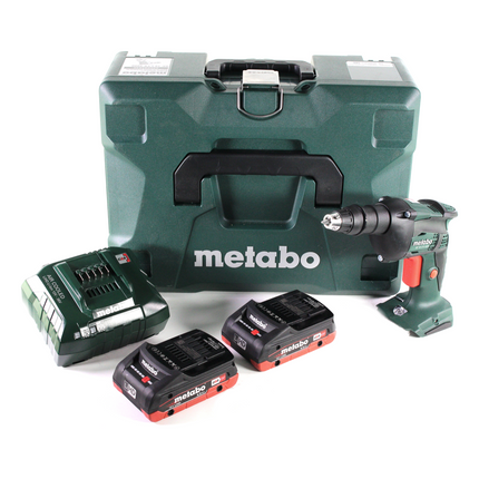 Metabo SE 18 LTX 4000 atornillador para construcción en seco a batería 18 V 7 Nm 1/4" + 2 baterías LiHD 4,0 Ah + cargador + MetaLoc