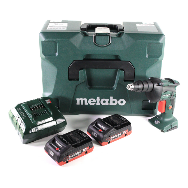 Metabo SE 18 LTX 4000 atornillador para construcción en seco a batería 18 V 7 Nm 1/4" + 2 baterías LiHD 4,0 Ah + cargador + MetaLoc