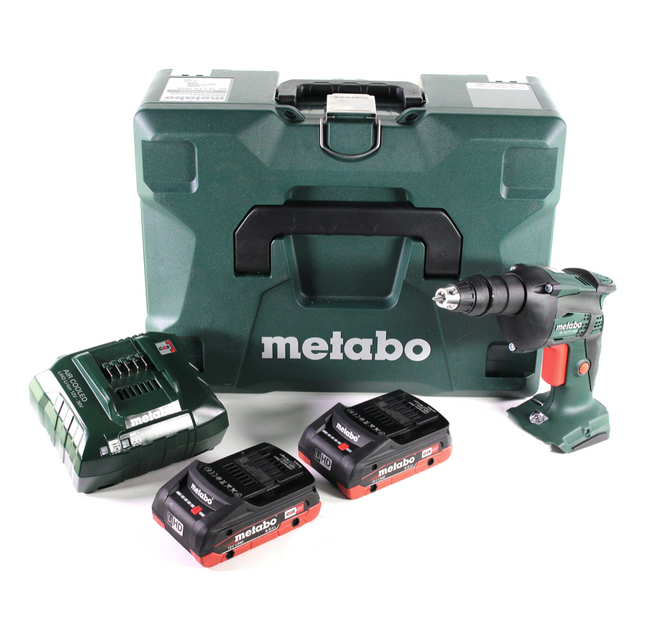 Metabo SE 18 LTX 4000 atornillador para construcción en seco a batería 18 V 7 Nm 1/4" + 2 baterías LiHD 4,0 Ah + cargador + MetaLoc