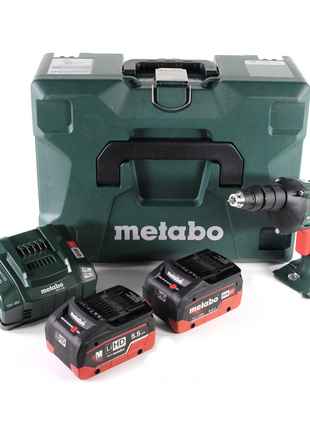 Metabo SE 18 LTX 4000 atornillador para obras en seco a batería 18 V 7 Nm 1/4" + 2x batería LiHD 5,5 Ah + cargador + MetaLoc