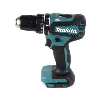Taladro percutor inalámbrico Makita DHP 485 SMTK 18 V 50 Nm sin escobillas + 1x batería 4,0 Ah + cargador + set de accesorios 101 piezas + estuche