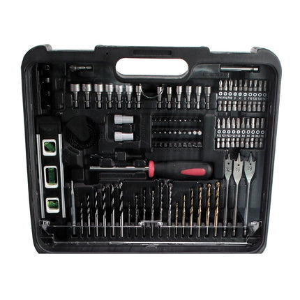 Taladro percutor inalámbrico Makita DHP 456 SMTK 18 V 50 Nm + 1x batería 4,0 Ah + cargador + set de accesorios 101 piezas + estuche