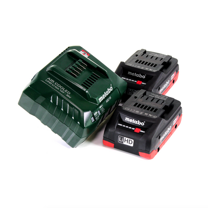 Metabo RB 18 LTX 60 Lijadora de cinta para tubos a batería 18 V 60 mm + 2 baterías LiHD 4,0 Ah + cargador