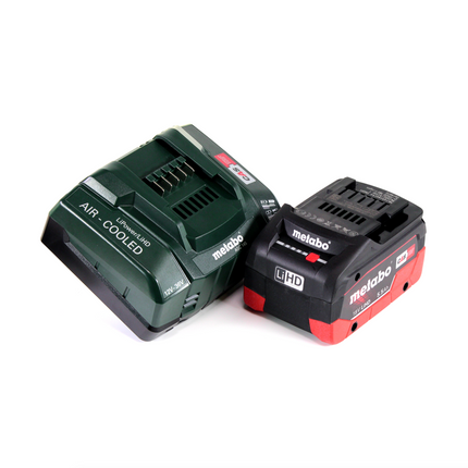 Metabo RB 18 LTX 60 Lijadora de cinta para tubos a batería 18 V 60 mm + 1x batería LiHD 5,5 Ah + cargador