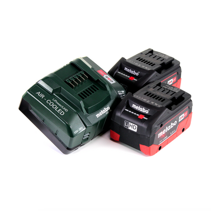 Ponceuse à bande à batterie Metabo RB 18 LTX 60 18 V 60 mm + 2 batteries LiHD 5,5 Ah + chargeur