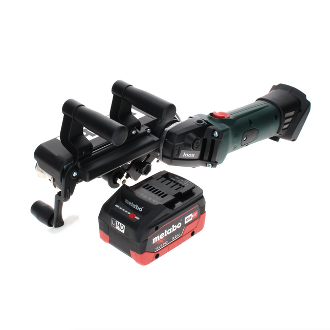 Metabo RB 18 LTX 60 Lijadora de cinta para tubos a batería 18 V 60 mm + 1x batería LiHD 8,0 Ah - sin cargador