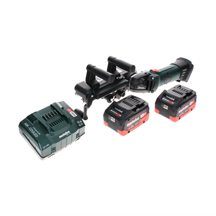 Metabo RB 18 LTX 60 Lijadora de cinta para tubos a batería 18 V 60 mm + 2 baterías LiHD 8,0 Ah + cargador