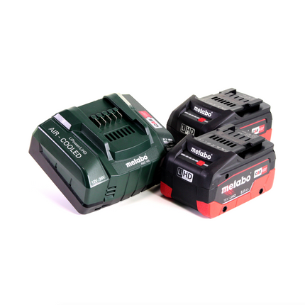 Metabo RB 18 LTX 60 Lijadora de cinta para tubos a batería 18 V 60 mm + 2 baterías LiHD 8,0 Ah + cargador