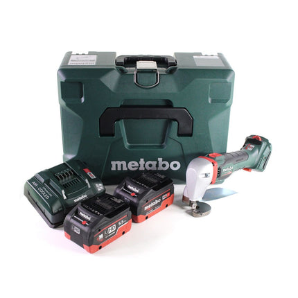 Metabo SCV 18 LTX BL 1.6 Cordless Metal Shears 18V Brushless + 2x LiHD Batteries 5,5 Ah + Charger + MetaLoc Case