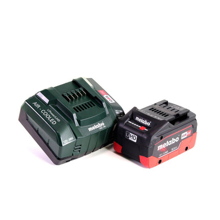 Tijeras de hojalata para batería Metabo SCV 18 LTX BL 1.6 18 V sin escobillas + 1x batería LiHD 8,0 Ah + cargador + MetaLoc