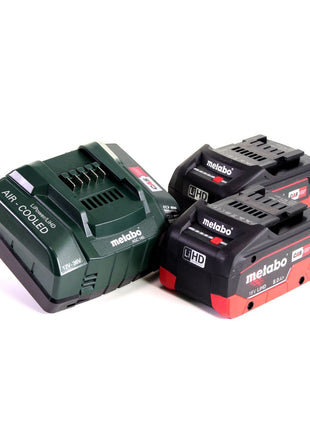 Metabo SCV 18 LTX BL 1.6 Akku Blechschere 18 V Brushless + 2x LiHD Akku 8,0 Ah + Ladegerät + MetaLoc