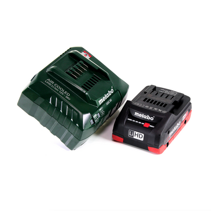 Metabo BF 18 LTX 90 lima de banda de batería 18 V 90 mm + 1x batería LiHD 4,0 Ah + cargador