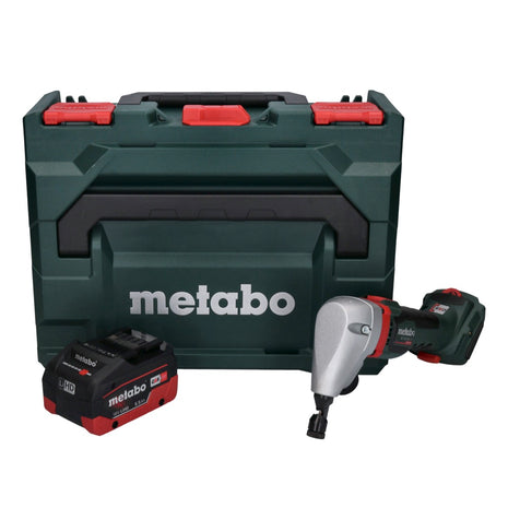 Nibbler de batería Metabo NIV 18 LTX BL 1.6 18 V sin escobillas + 1x batería LiHD 5,5 Ah + metaBOX - sin cargador