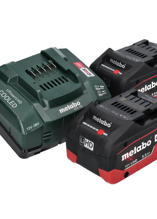 Metabo NIV 18 LTX BL Grignoteuse sans fil 18 V brushless + 2x Batteries LiHD 5,5 Ah + Chargeur + metaBOX