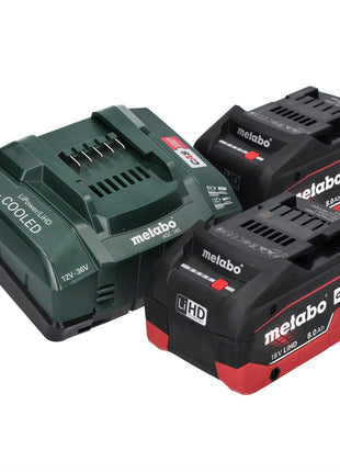 Nibbler de batería Metabo NIV 18 LTX BL 1.6 Nibbler sin escobillas de 18 V + 2 baterías LiHD de 8,0 Ah + cargador + metaBOX