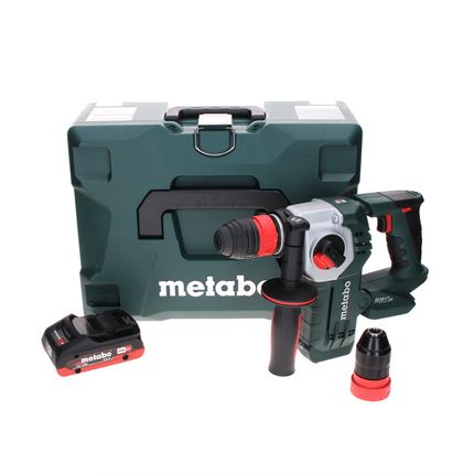 Metabo KHA 18 LTX BL 24 Martillo combinado a batería Quick 18 V 2,2 J SDS-plus sin escobillas + 1x batería LiHD 4,0 Ah + MetaLoc - sin cargador