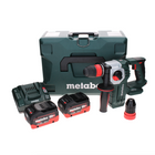 Metabo KHA 18 LTX BL 24 Quick martillo combinado con batería 18 V 2,2 J SDS-plus sin escobillas + 2x batería LiHD 8,0 Ah + cargador + MetaLoc