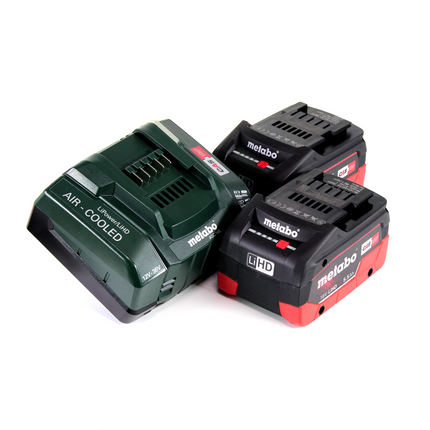 Metabo KHA 18 LTX BL 24 Quick martillo combinado a batería 18 V 2,2 J SDS-plus sin escobillas + 2x batería LiHD 5,5 Ah + cargador + juego de cincel y taladro de 16 piezas. SDS plus + MetaLoc