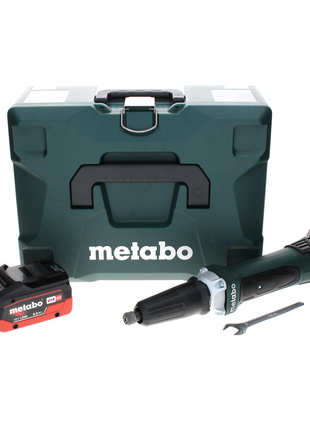 Metabo GA 18 LTX amoladora recta a batería 18 V + 1x batería LiHD 8,0 Ah + MetaLoc - sin cargador