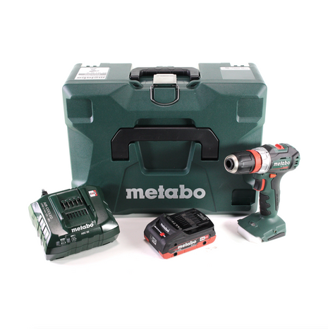 Taladro atornillador a batería Metabo BS 18 L BL Q 18 V 60 Nm sin escobillas + MetaLoc + 1 batería LiHD de 4,0 Ah + cargador