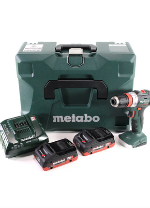 Taladro atornillador a batería Metabo BS 18 L BL Q 18 V 60 Nm sin escobillas + MetaLoc + 2 baterías LiHD 4,0 Ah + cargador