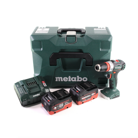 Perceuse-visseuse sans fil Metabo BS 18 L BL Q 18 V 60 Nm sans balais + MetaLoc + 2 batteries LiHD 5,5 Ah + chargeur