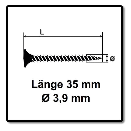 Senco DS5525-AC Destornillador cargador DuraSpin 600 W 25 - 55 mm 11 Nm + estuche + 2000x tornillos cargador 3,9 x 35 PH2 rosca fina