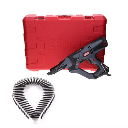 Senco DS5525-AC Destornillador cargador DuraSpin 600 W 25 - 55 mm 11 Nm + estuche + 2000x tornillos cargador 3,9 x 35 PH2 rosca fina