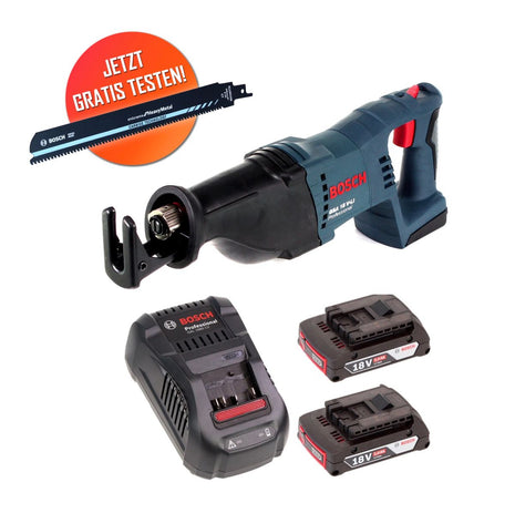 Lame de scie sabre Carbide Bosch gratuite Bosch GSA 18V-LI Scie sabre sans fil 18 V + 2x batterie 2,0 Ah + chargeur