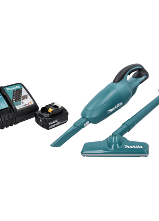 Aspirador a batería Makita DCL 180 RG1 18 V verde + 1x batería 6,0 Ah + cargador