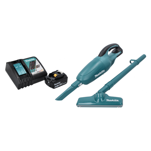 Makita DCL 180 RG1 aspiradora sin cable 18 V verde + 1x batería recargable 6,0 Ah + cargador