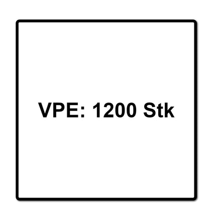 Tornillos para terraza Meisterling 5x50 mm 1200 piezas (6x 010010000201) Punta CUT Lente de 90° Cabeza avellanada con rosca gruesa Torx 2/3 Acero inoxidable V2A