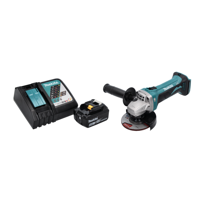 Amoladora angular sin cable Makita DGA 452 RG1 18 V 115 mm + 1x batería recargable 6,0 Ah + cargador
