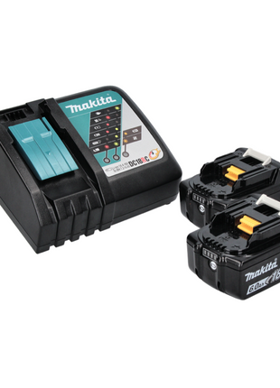 Makita DGA 452 RG Meuleuse d'angle sans fil 18 V 115 mm + 2x Batteries 6,0 Ah + Chargeur