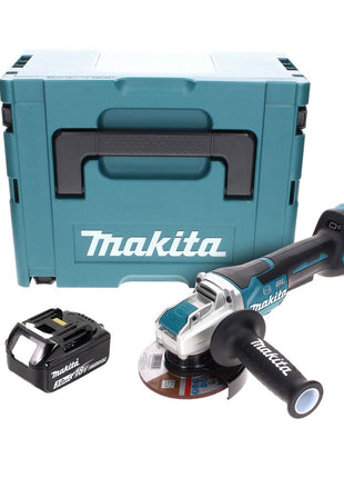 Amoladora angular a batería Makita DGA 519 F1J 18 V 125 mm sin escobillas X-Lock + 1x batería 3,0 Ah + Makpac - sin cargador