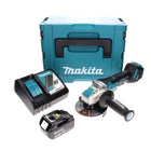 Amoladora angular a batería Makita DGA 519 RF1J 18 V 125 mm sin escobillas X-Lock + 1x batería 3,0 Ah + cargador + Makpac