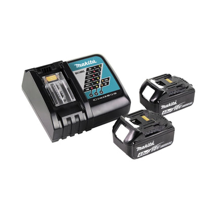 Makita DGA 519 RMJ cordless angle grinder 18 V 125 mm Brushless X-Lock + 2x battery 4.0 Ah + charger + Makpac