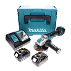 Makita DGA 519 RMJ cordless angle grinder 18 V 125 mm Brushless X-Lock + 2x battery 4.0 Ah + charger + Makpac