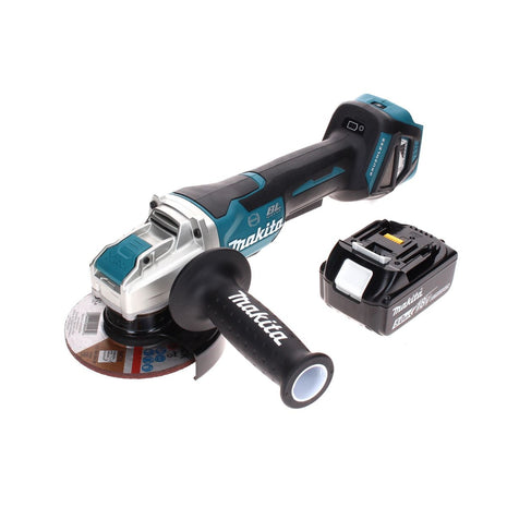 Makita DGA 519 T1 Meuleuse d'angle sans fil 18 V 125 mm Brushless X-Lock + 1x batterie 5,0 Ah - sans chargeur